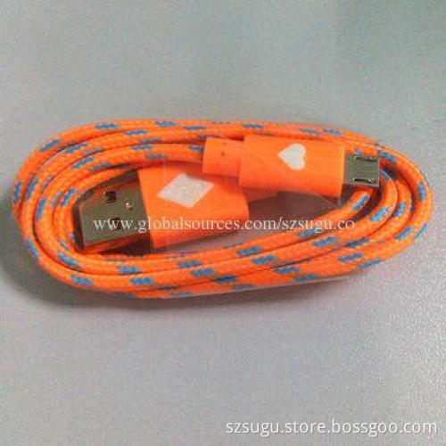 2014 hot braid nylon data cable for iPhone5/5s